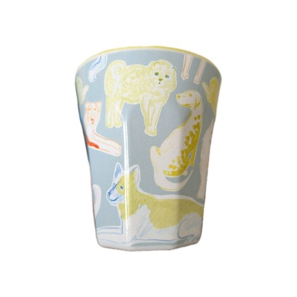 Anthropologie Tumbler Set Melamine Set of 4 Dogs Puppies Theme - Picture 7 of 7